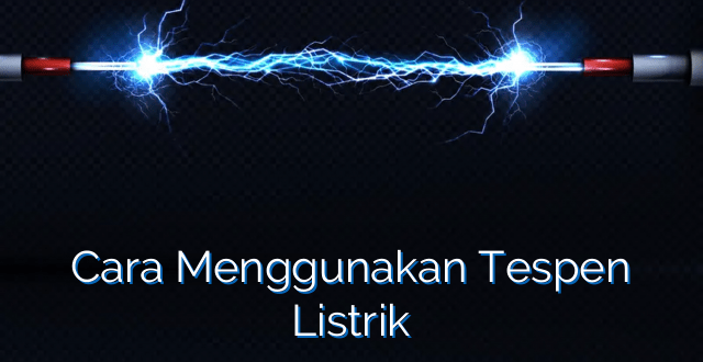 Cara Menggunakan Tespen Listrik